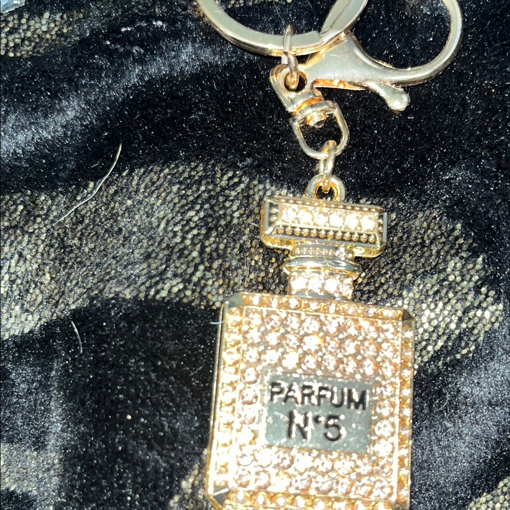 Gold Rhinestone Key chain/ bag Accessory - Picture 2 of 3